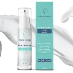 Krem do twarzy SPF 30 PA+++ z filtrem UV, zawierający m.in. homosalate, chroniący przed słońcem.