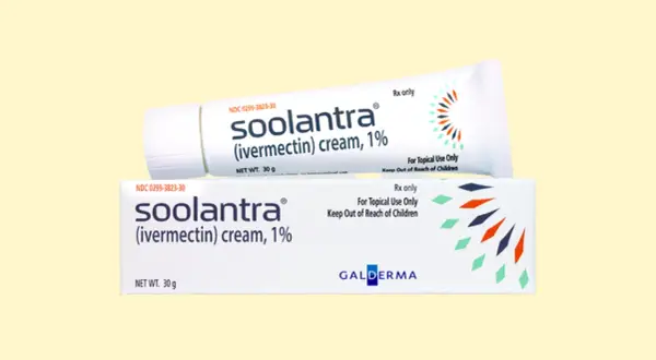 Soolantra (ivermectin) cream, 1%. Tubka i pudełko leku. Wiele osób szuka soolantra opinie.